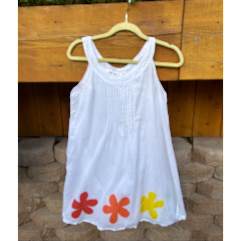 Sz L -Derek heart rainbow daisy dress 🌈❤️🧡💛💚🩵💙💜